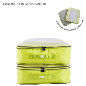 Lug Cargo 2pc Medium Compression Cubes NWT Lemon Lime
